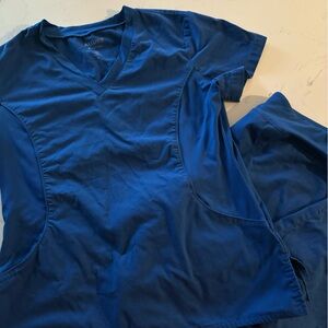 Allure Royal Blue Scrub Set